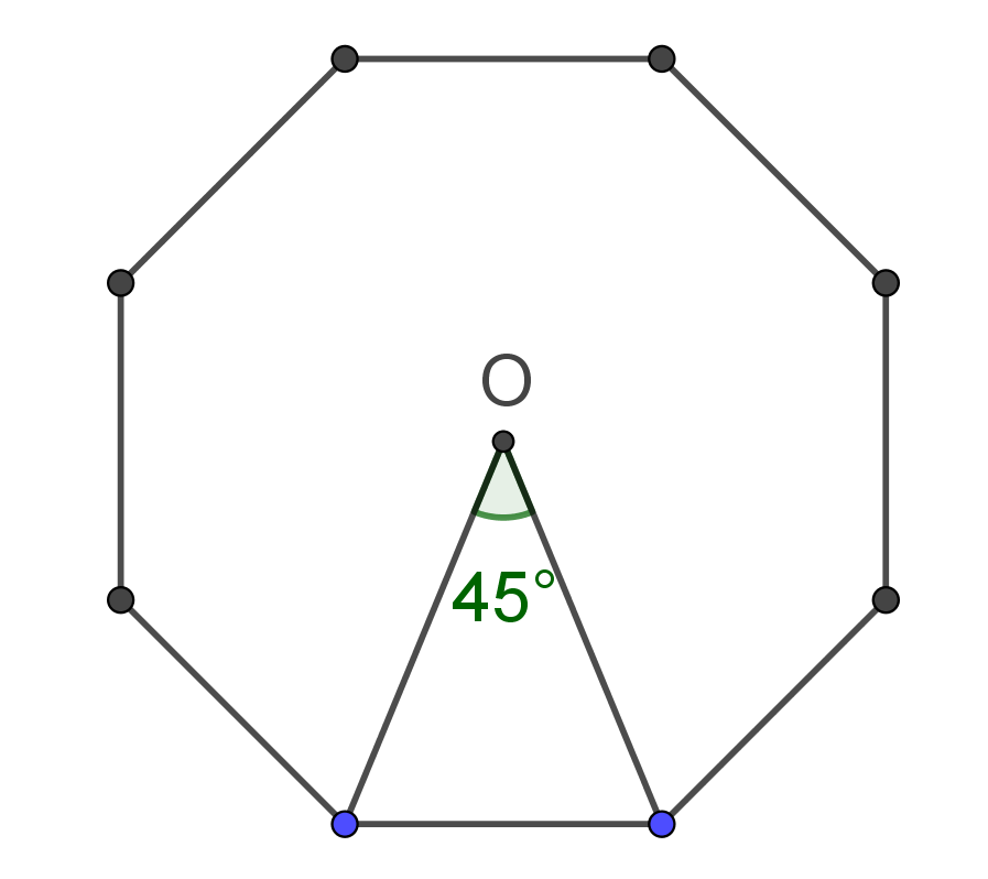 angle of edges in regular octagon