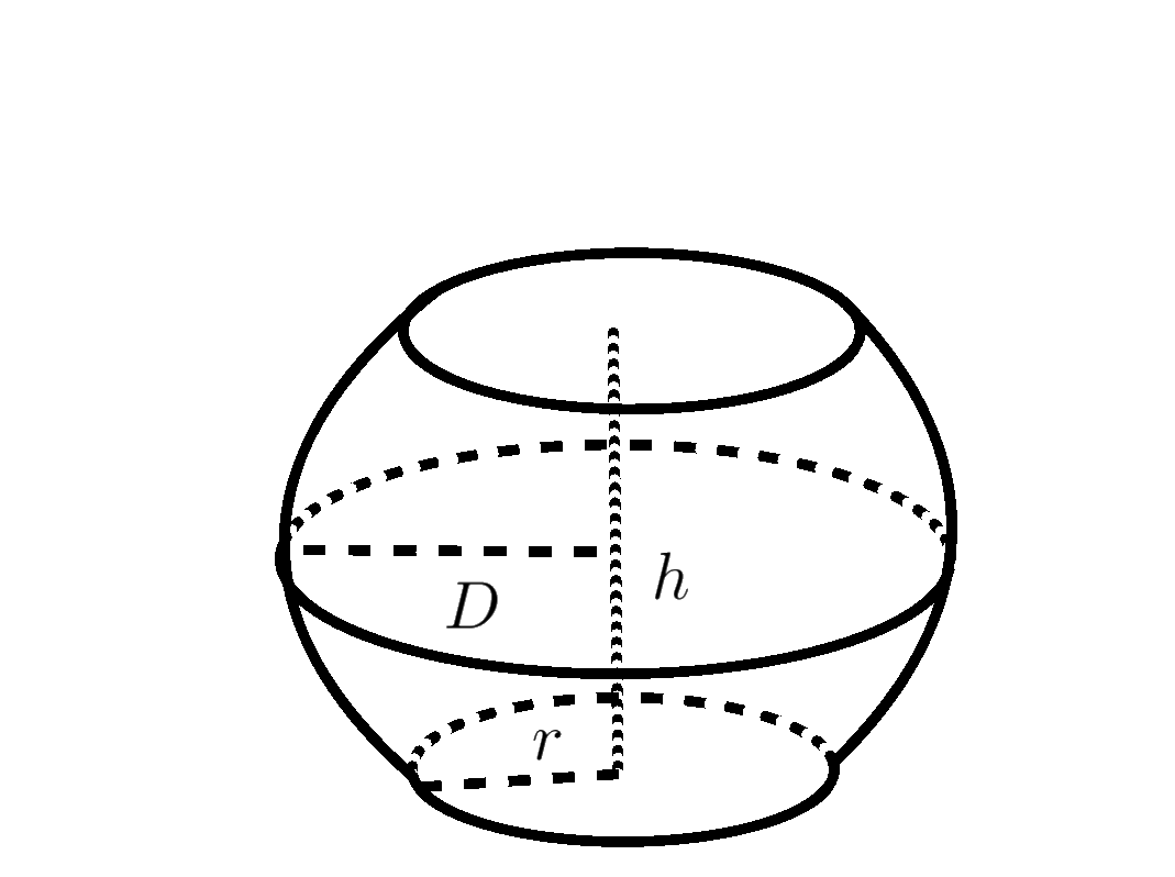 Cylinderical Barrel volume formula