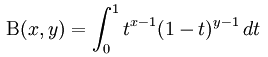 Euler Integral Formula for Beta Function