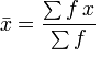Class Interval Arithmetic Mean Interval Formula
