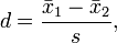 formula to calculate effect of size