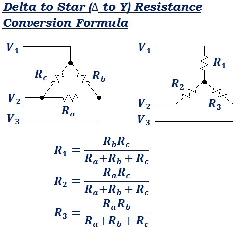 formula to calculate delta to star resistance