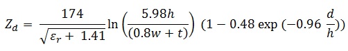 Differential Microstrip Impedance Formula