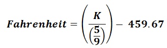 Kelvin to Fahrenheit Conversion Formula