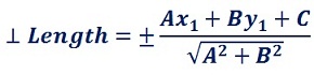 formula to determine perpendicular length