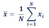 formula to find mean